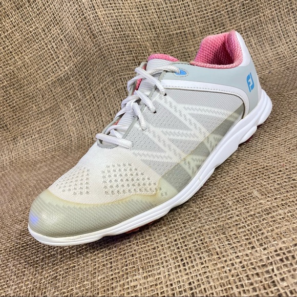 FootJoy Golf Shoes Sport  Spikeless Pink White  Size 9.5M - Picture 2 of 11